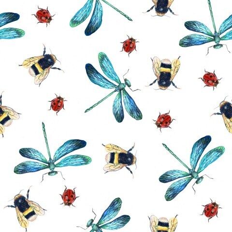 Muslina audums Insects 130g/m2